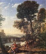 Claude Lorrain Landscape with Apollo Guarding the Herds of Admetus dsf oil